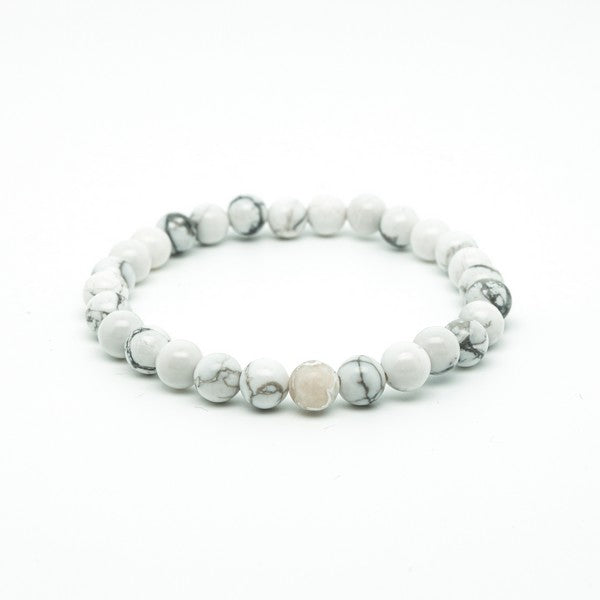 Jolis Baumes -- Bracelet calme et lâcher prise howlite