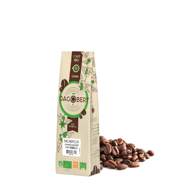 Les Cafés Dagobert -- Nicaragua 100% arabica, bio et équitable - grains (origine Nicaragua) - 250 g