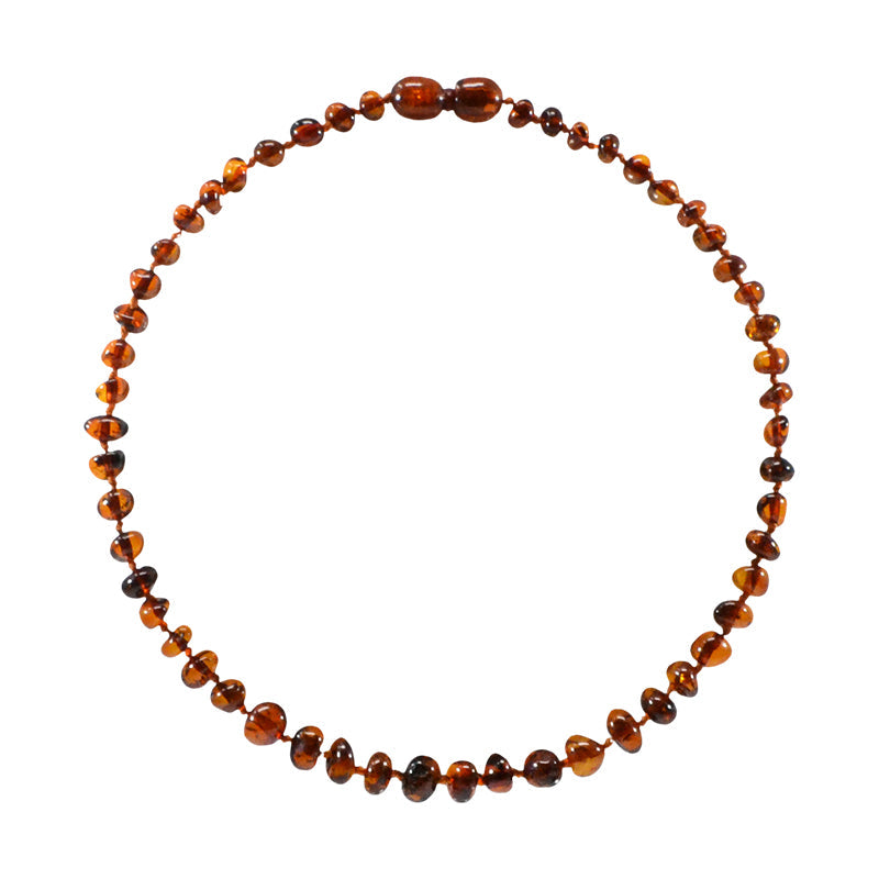 Irréversible -- Collier bébé ambre - cognac